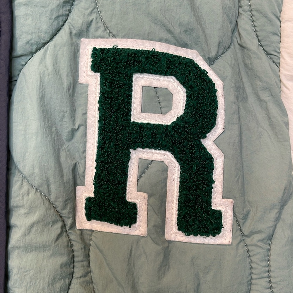 ZARA TERRYCLOTH PATCH QUILTED BOMBER in Light Green - Picture 3 of 8